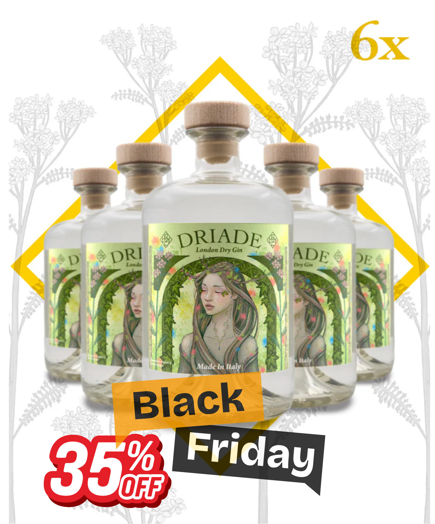Driade London Dry Gin Cartone 6x 70cl